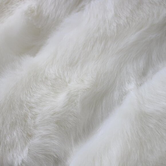 Women's Faux Fox Fur Shawl Wrap Long Cape Cloak for Winter Formal Events - Picture 7 of 7